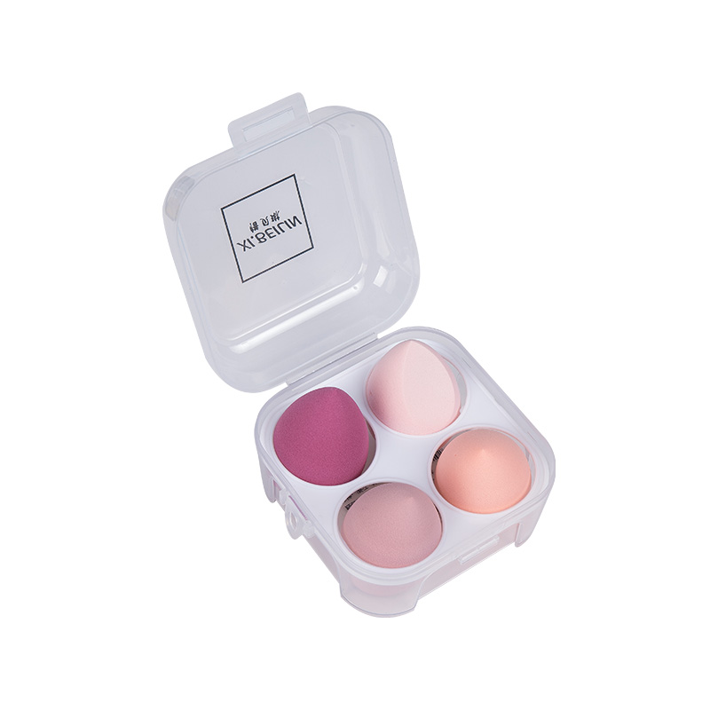 4-teiliges Make-up-Schwamm-Set für flüssige Creme und 1 Mini-Make-up-Schwamm