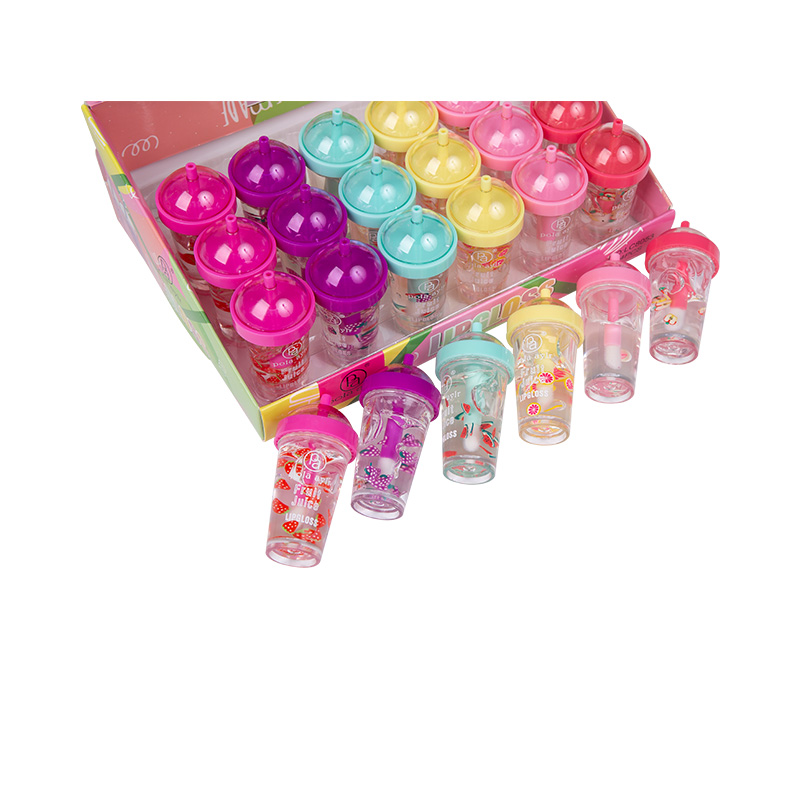 Kinder Make-up Set Obst Lipgloss Box Geschenk für Mädchen Wasserdichter Lipgloss Eigenmarke Kinder Flüssiger Lippenstift