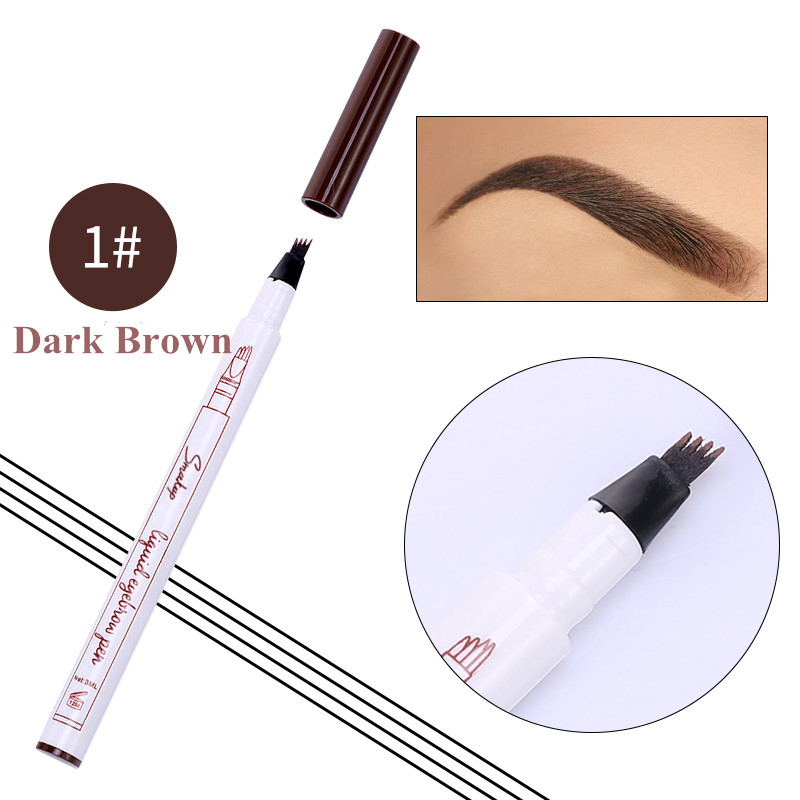 Eye Brown Make-up-Augenbrauenstift mit Mikro-Gabelspitzen-Applikator für natürliche Augenbrauen