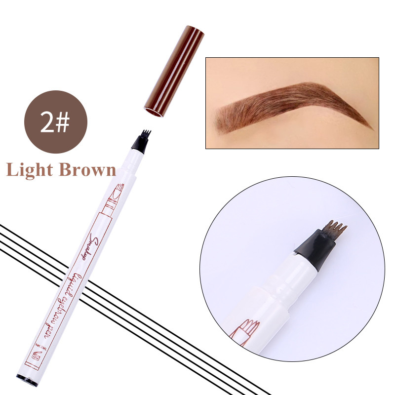 Eye Brown Make-up-Augenbrauenstift mit Mikro-Gabelspitzen-Applikator für natürliche Augenbrauen