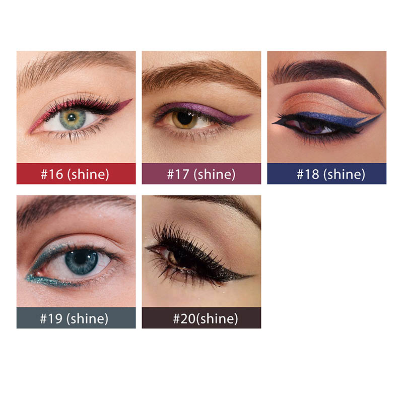 20-farbiger Eyeliner, wasserfester, bunter Eyeliner-Stift