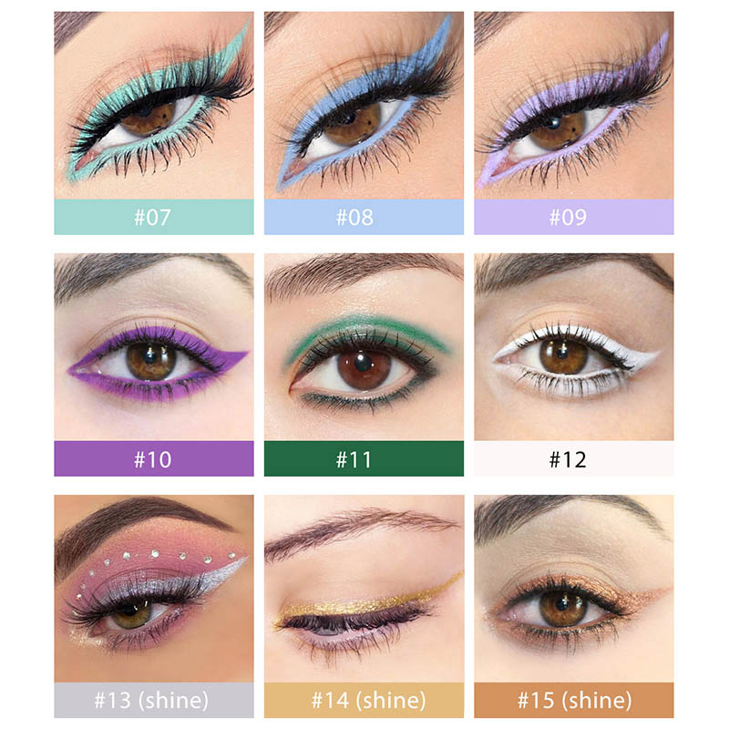 20-farbiger Eyeliner, wasserfester, bunter Eyeliner-Stift