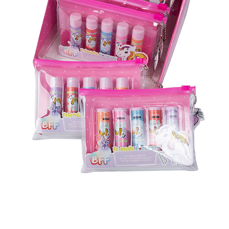 5 Stück/Beutel Kinder Lipgloss Kit Kinder Mädchen Lippen Make-up Set