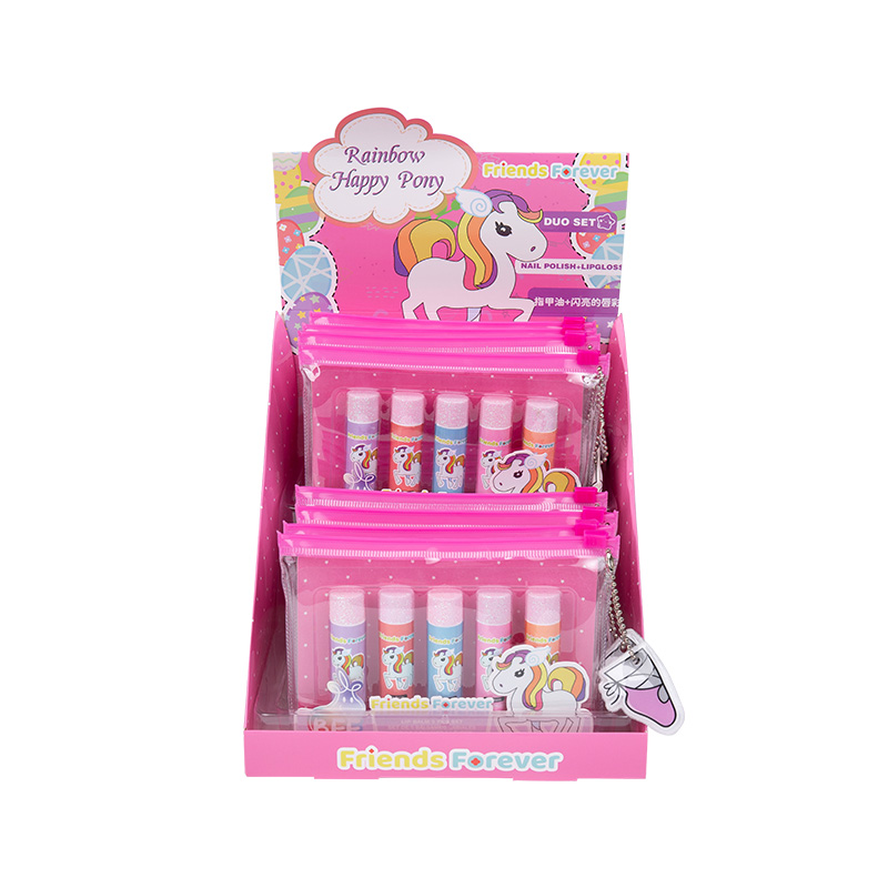 5 Stück/Beutel Kinder Lipgloss Kit Kinder Mädchen Lippen Make-up Set