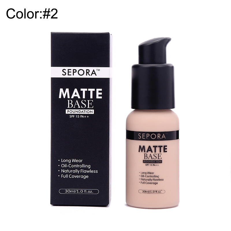 6 Farben Foundation Gesicht Concealer Makeup Flüssige Foundation Kosmetik Feuchtigkeitsspendende Whitening Foundation Wasserdichtes Gesichts Makeup