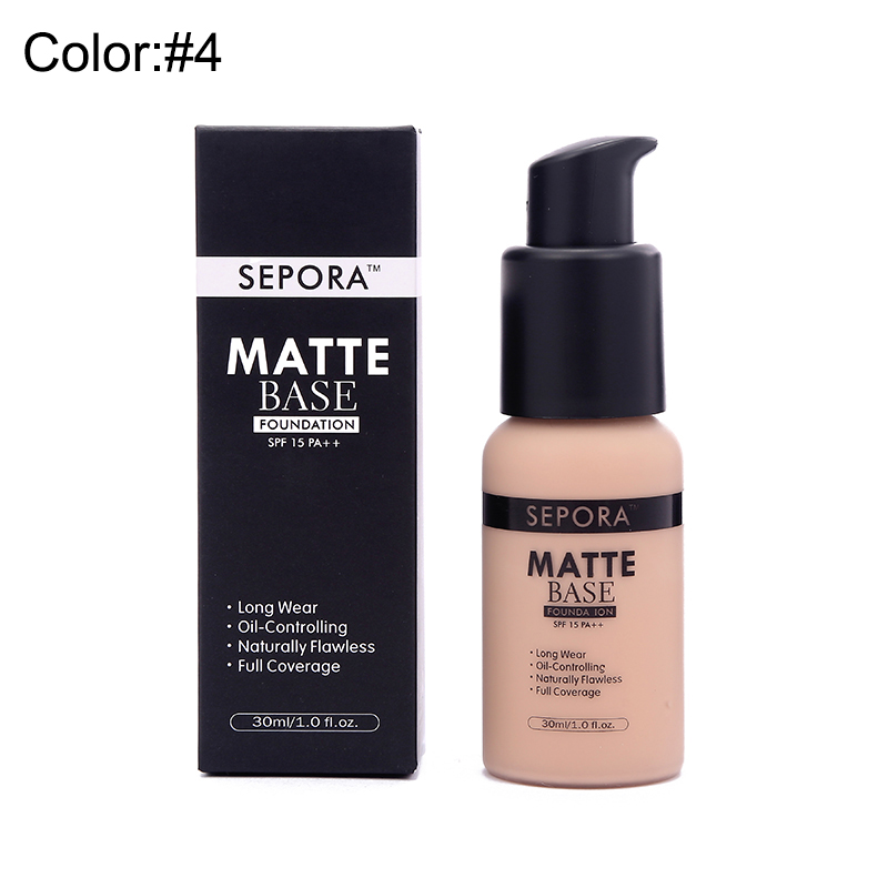 6 Farben Foundation Gesicht Concealer Makeup Flüssige Foundation Kosmetik Feuchtigkeitsspendende Whitening Foundation Wasserdichtes Gesichts Makeup