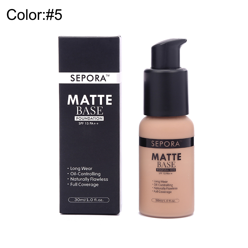 6 Farben Foundation Gesicht Concealer Makeup Flüssige Foundation Kosmetik Feuchtigkeitsspendende Whitening Foundation Wasserdichtes Gesichts Makeup