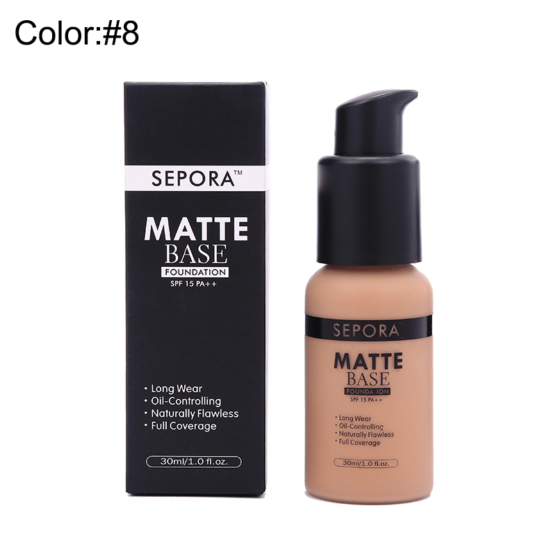 6 Farben Foundation Gesicht Concealer Makeup Flüssige Foundation Kosmetik Feuchtigkeitsspendende Whitening Foundation Wasserdichtes Gesichts Makeup