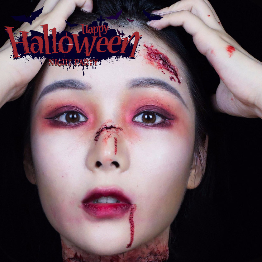 Verbessern Sie Ihr Halloween-Make-up mit einem kompletten Gesichtsset